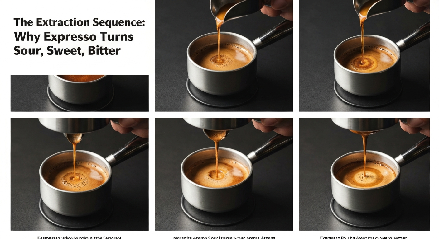 The Extraction Sequence: Why Espresso Turns Sour, Sweet, Then Bitter